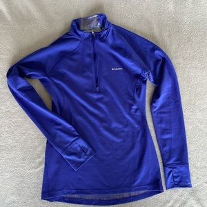Women’s Columbia Cobalt Blue Omni-Heat 1/4 Zip Pullover